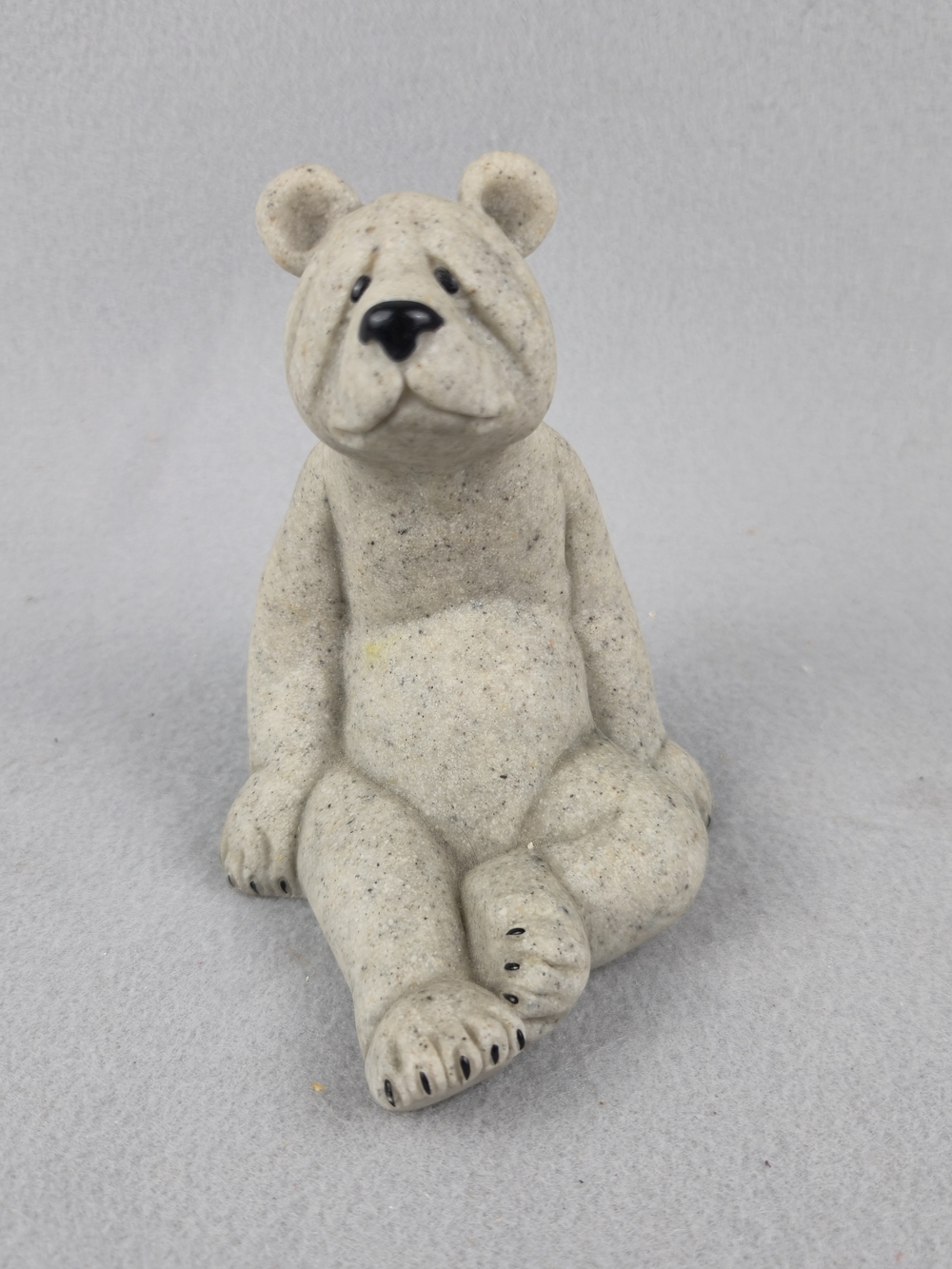Quarry Critters Bear Figurine Bud Second Nature Design 2000 Faux Stone Decor